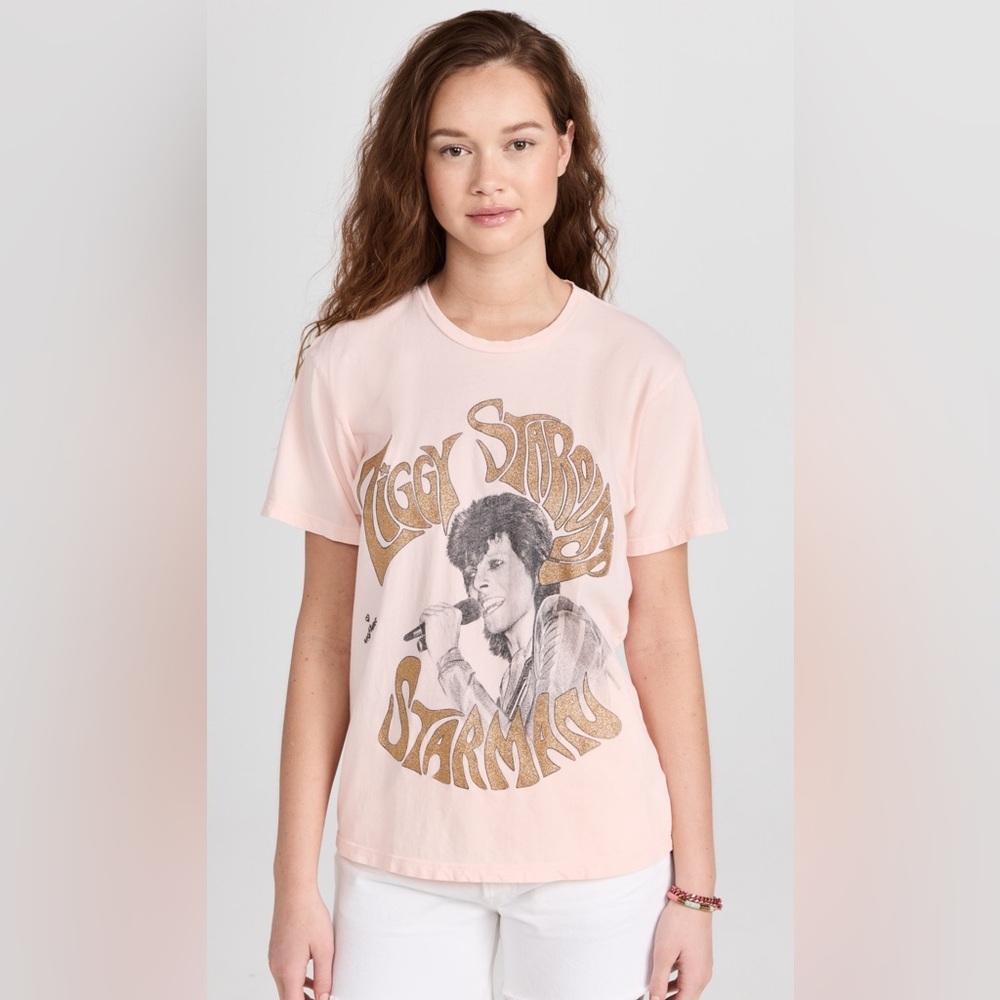 Mother X Bowie Rowdy Ziggy Stardust Short Sleeve Glitter Tee